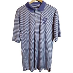 OXFORD GOLF L SUPER DRY PURPLE STRIPPED SHORT SLEEVE POLO